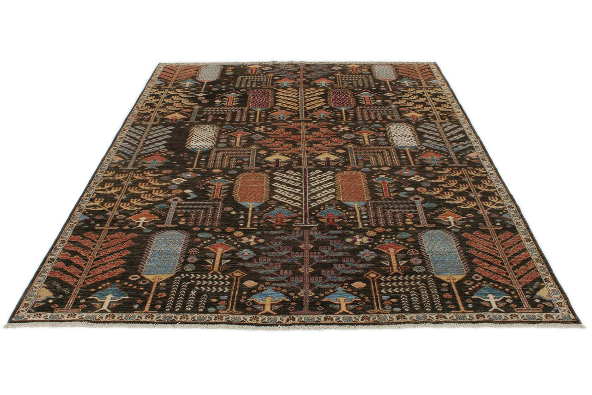 6x9 Brown and Multicolor Anatolian Traditional Rug