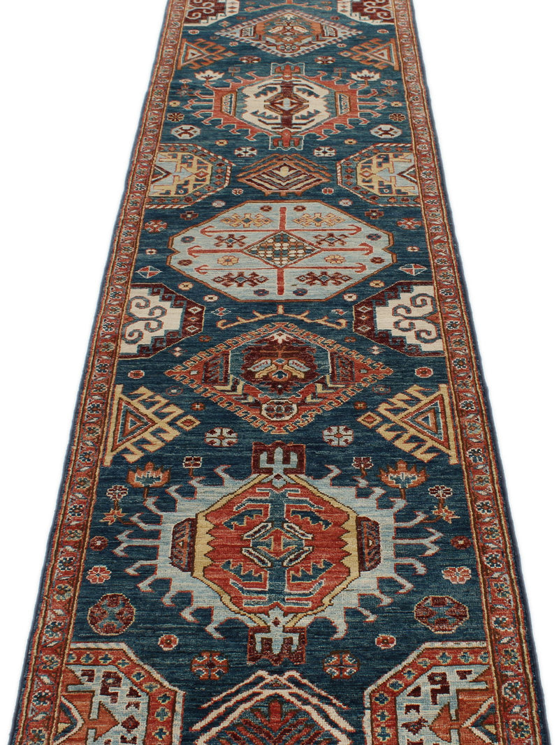 3x16 Navy and Red Anatolian Traditional Runner