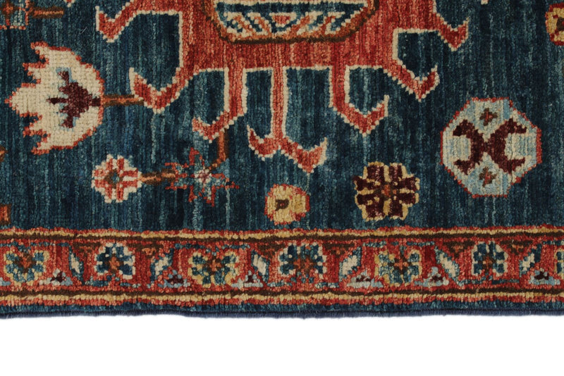 3x16 Navy and Red Anatolian Traditional Runner
