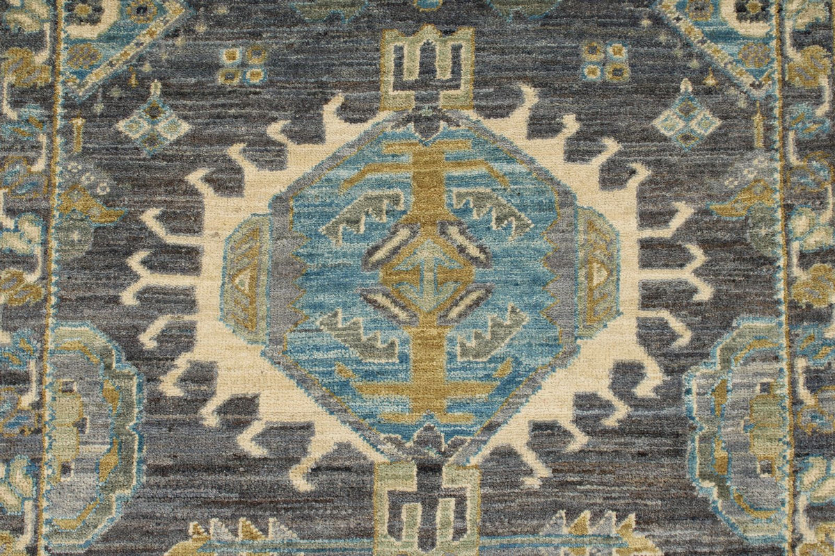 3x20 Gray and Multicolor Anatolian Traditional Runner