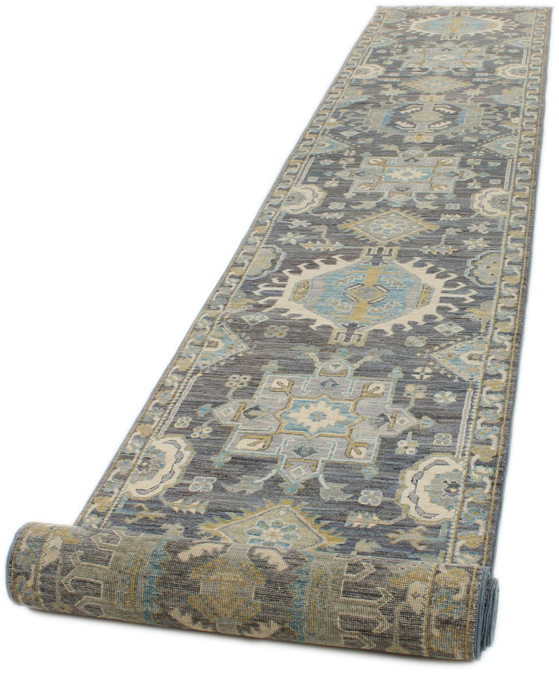 3x20 Gray and Multicolor Anatolian Traditional Runner