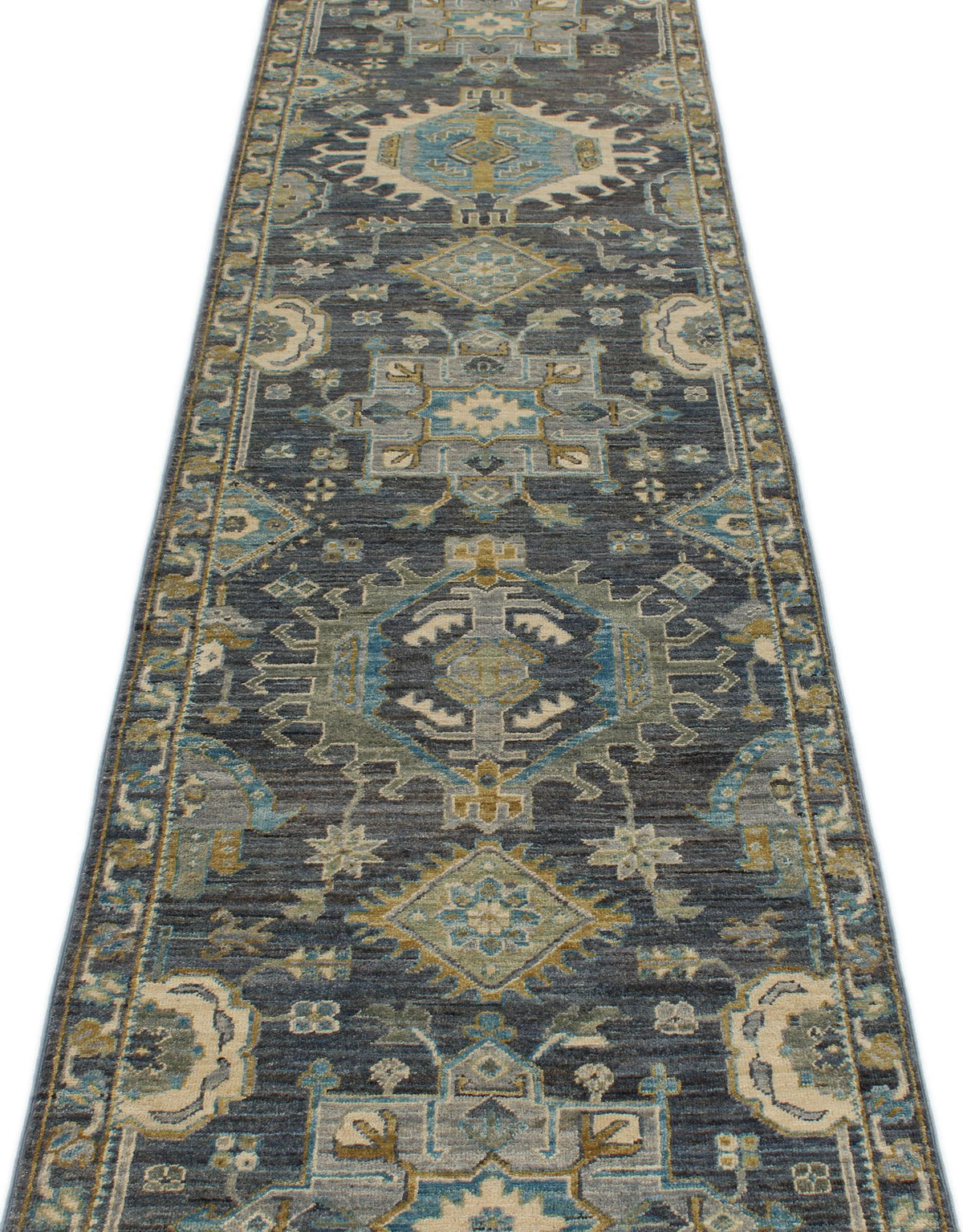 3x20 Gray and Multicolor Anatolian Traditional Runner