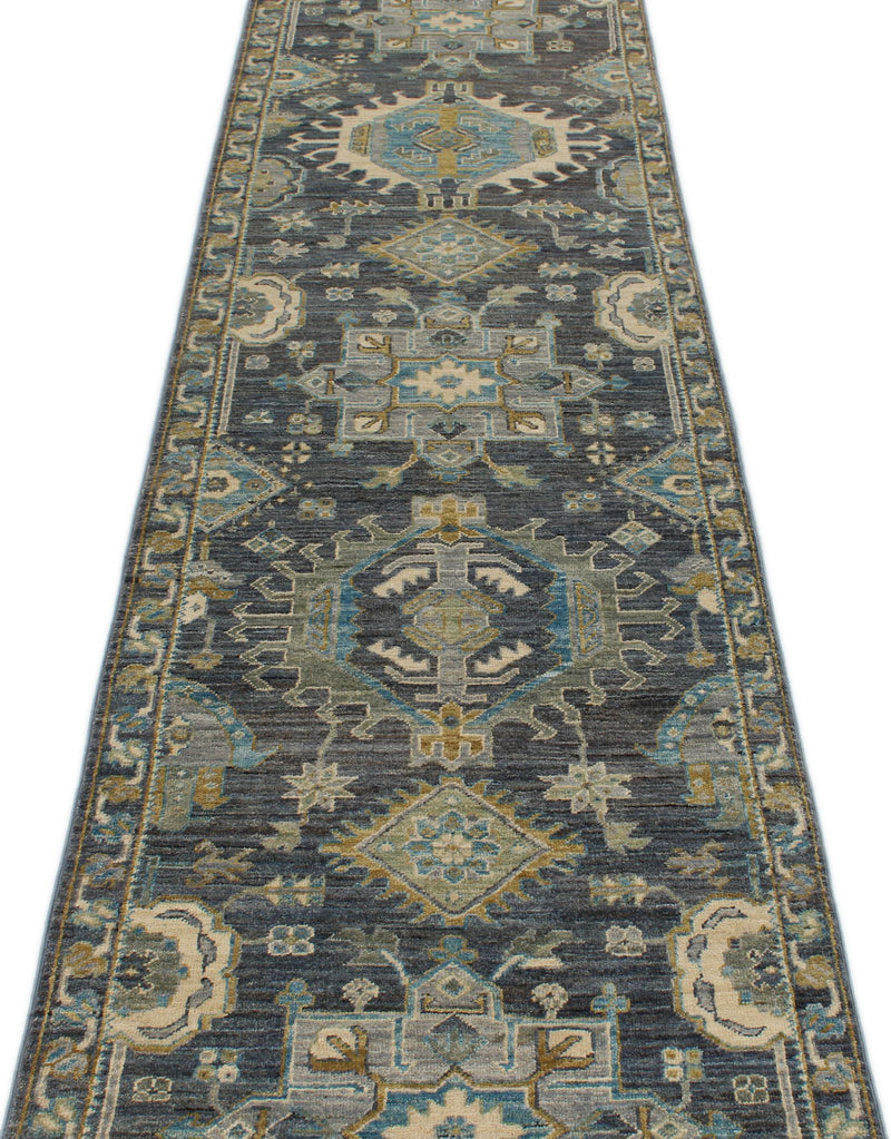 3x20 Gray and Multicolor Anatolian Traditional Runner