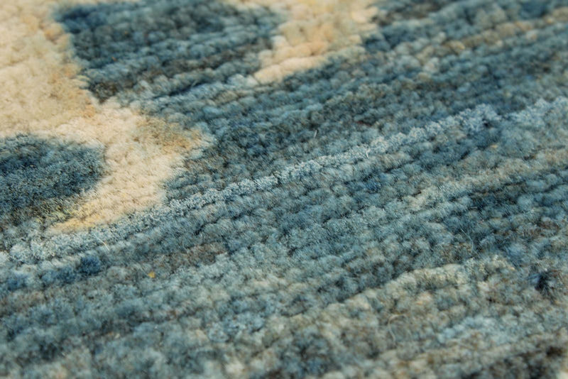 3x19 Blue and Ivory Anatolian Traditional Runner
