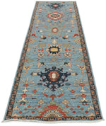 3x10 Blue and Multicolor Anatolian Traditional Runner