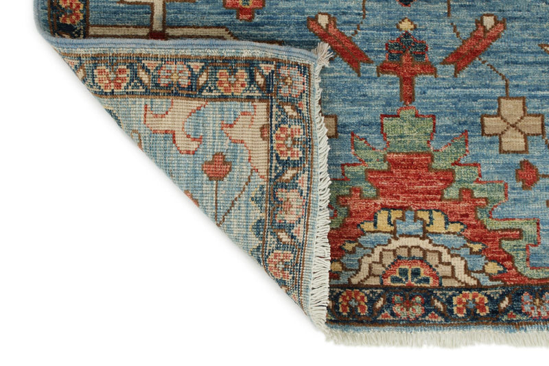 3x10 Blue and Multicolor Anatolian Traditional Runner