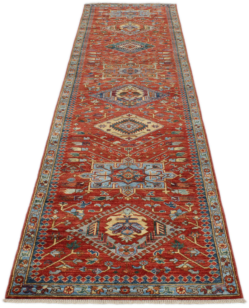 3x12 Red and Multicolor Anatolian Traditional Runner