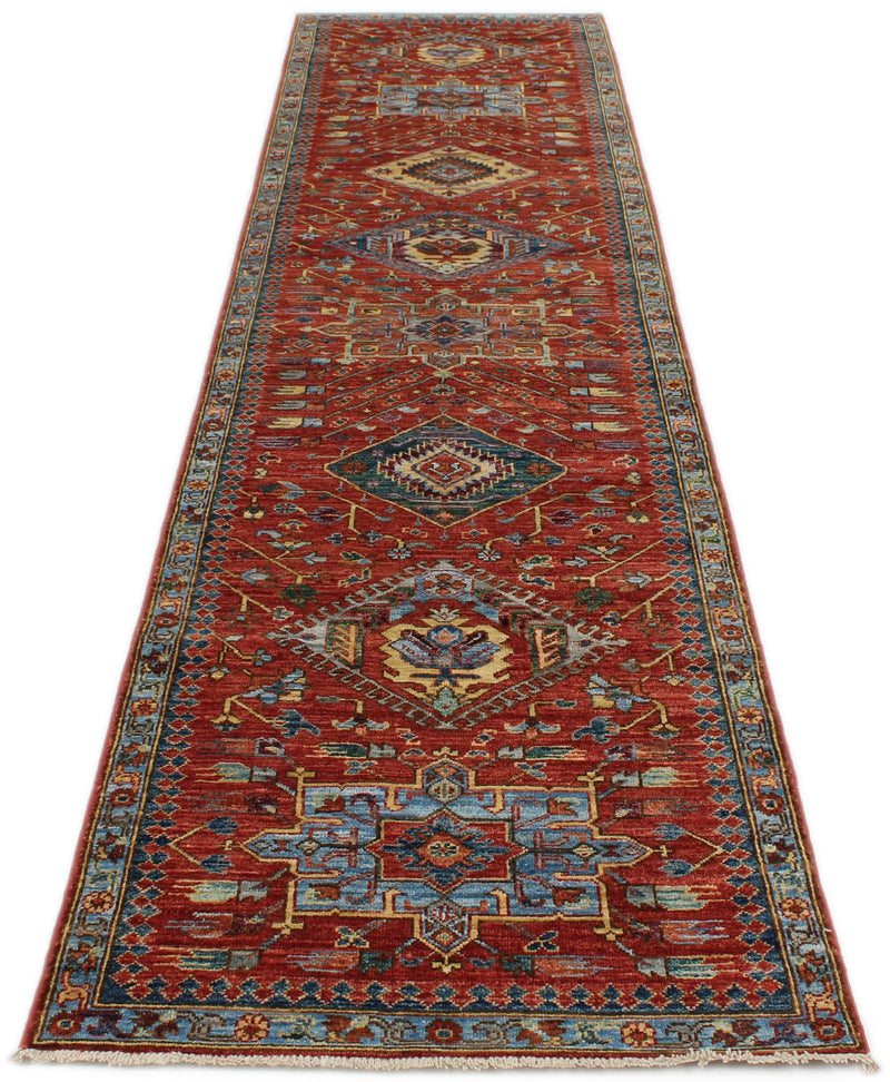 3x12 Red and Multicolor Anatolian Traditional Runner