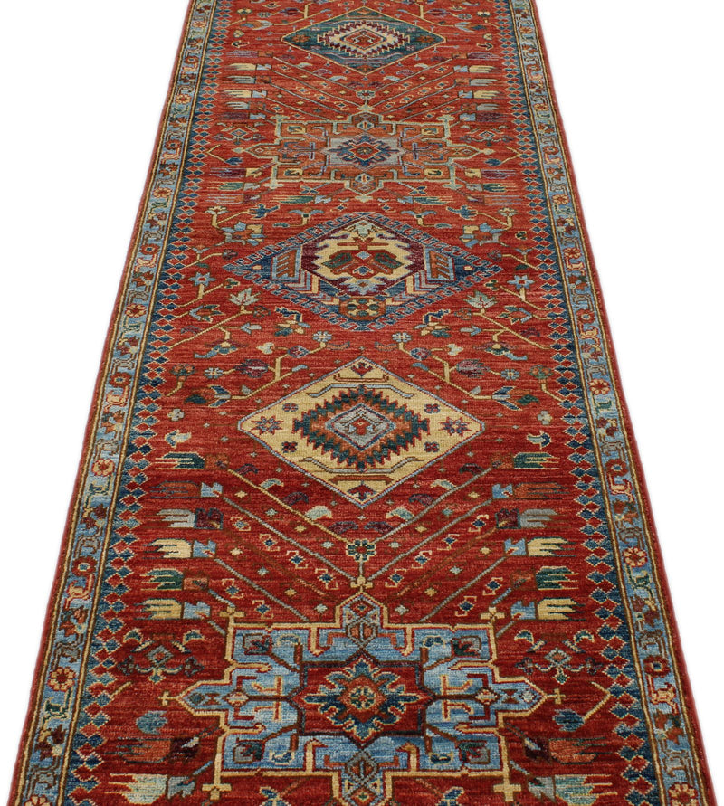 3x12 Red and Multicolor Anatolian Traditional Runner