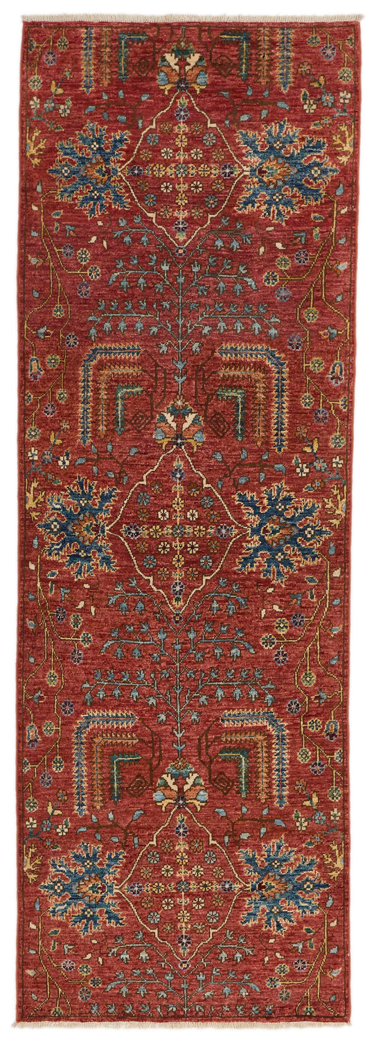 3x8 Rust and Multicolor Anatolian Traditional Runner