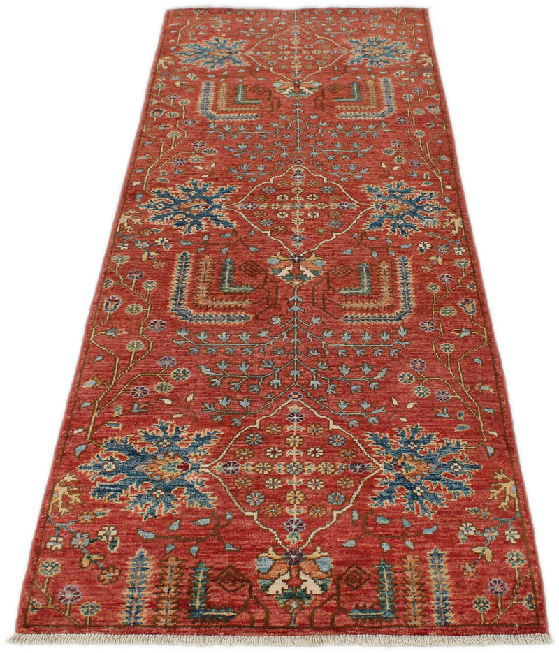 3x8 Rust and Multicolor Anatolian Traditional Runner
