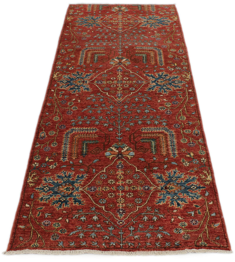 3x8 Rust and Multicolor Anatolian Traditional Runner