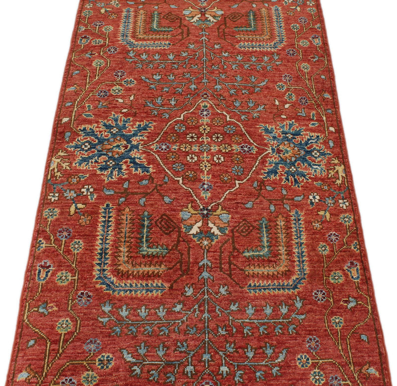 3x8 Rust and Multicolor Anatolian Traditional Runner