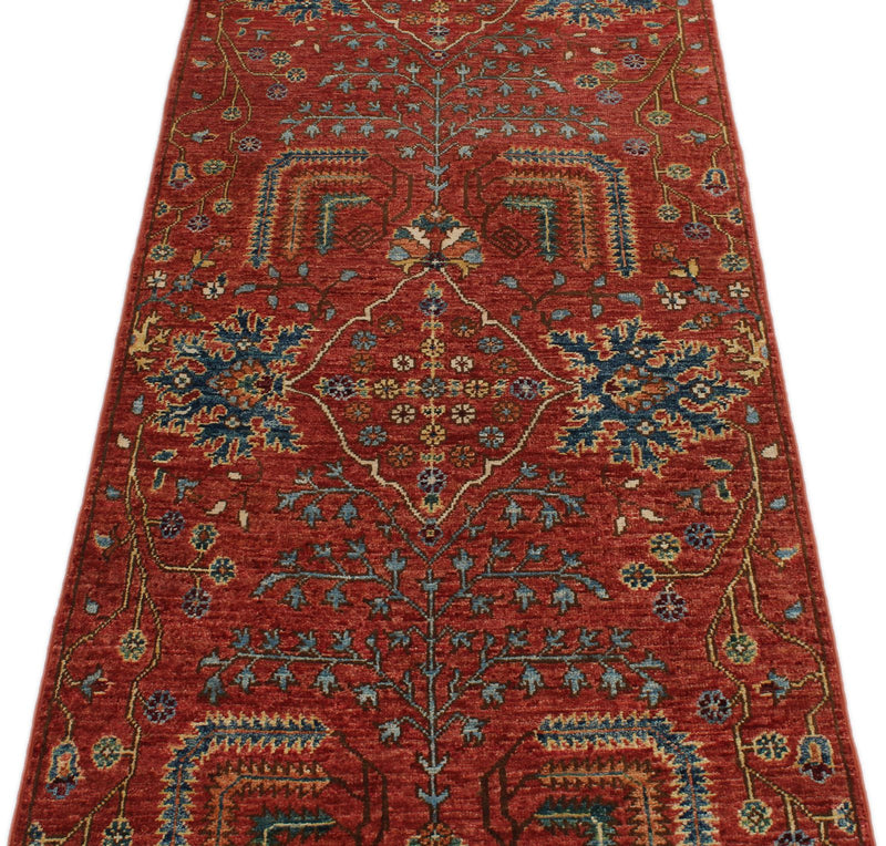 3x8 Rust and Multicolor Anatolian Traditional Runner