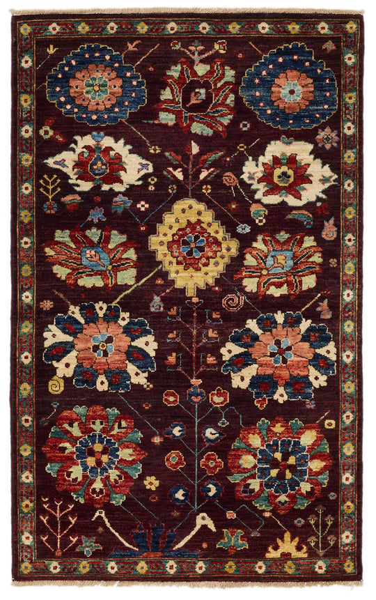 3x5 Brown and Multicolor Anatolian Traditional Rug