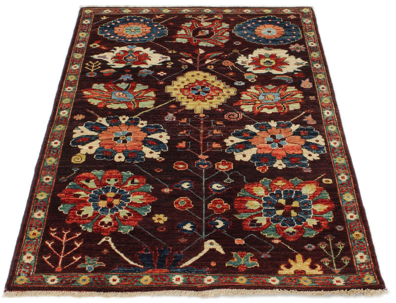 3x5 Brown and Multicolor Anatolian Traditional Rug
