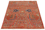 3x5 Rust and Multicolor Anatolian Tribal Rug