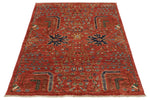 3x5 Rust and Multicolor Anatolian Tribal Rug