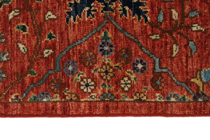 3x5 Rust and Multicolor Anatolian Tribal Rug