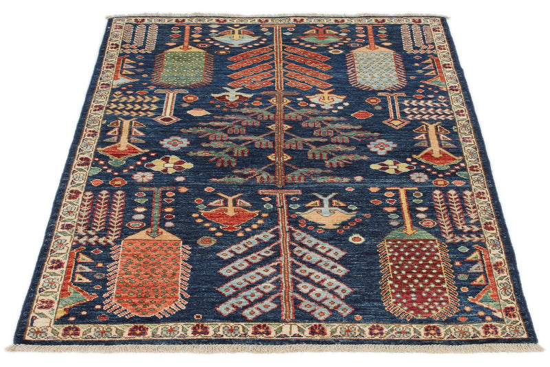 3x5 Navy and Multicolor Anatolian Traditional Rug