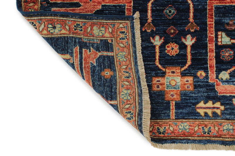 3x5 Navy and Multicolor Anatolian Traditional Rug