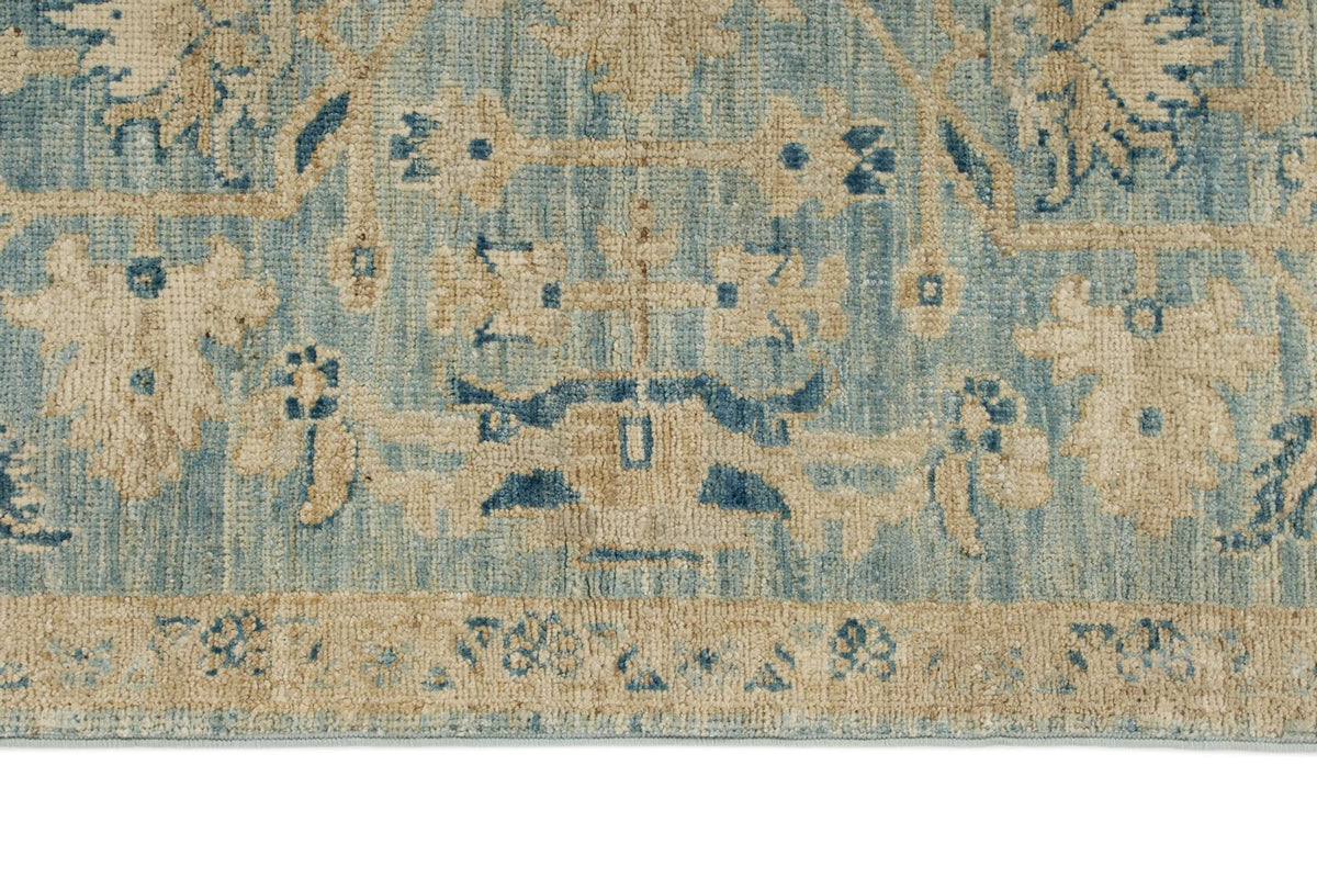 3x5 Light Blue and Beige Anatolian Traditional Rug