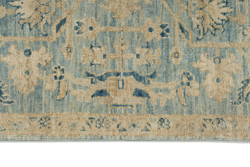 3x5 Light Blue and Beige Anatolian Traditional Rug
