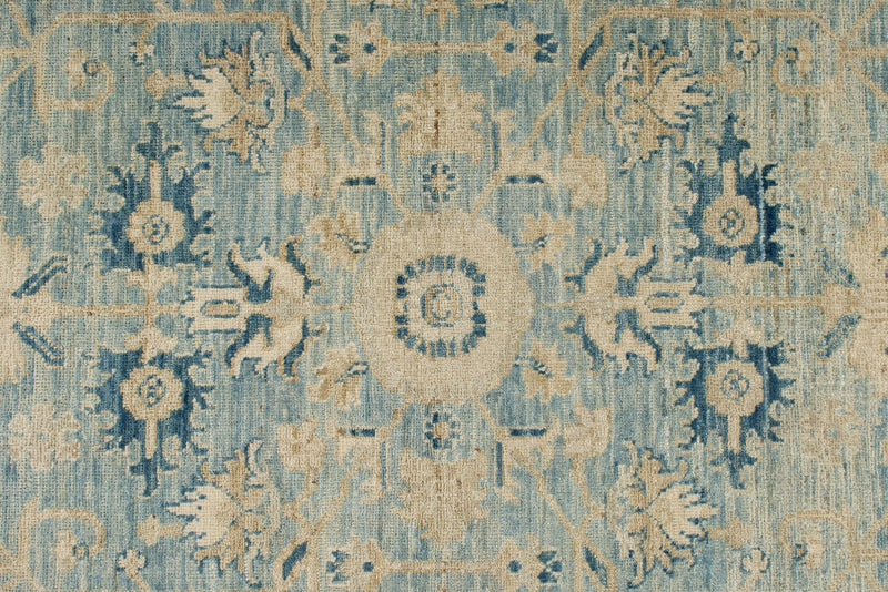 3x5 Light Blue and Beige Anatolian Traditional Rug