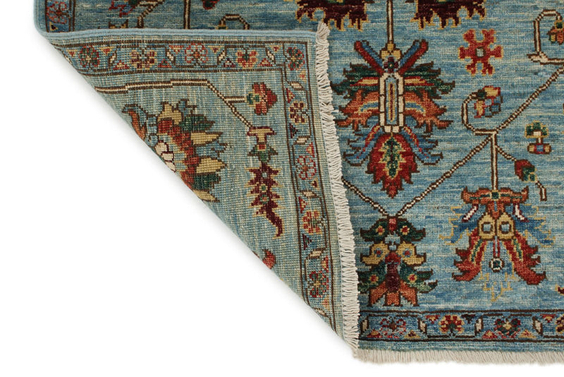 3x5 Blue and Multicolor Anatolian Traditional Rug