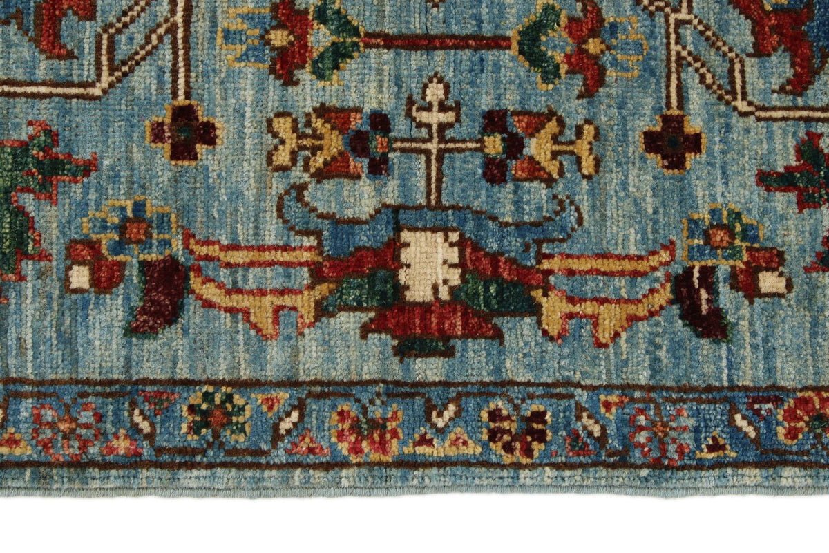 3x5 Blue and Multicolor Anatolian Traditional Rug