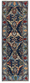 3x8 Navy and Blue Anatolian Traditional Runner