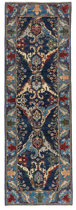 3x8 Navy and Blue Anatolian Traditional Runner