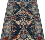 3x8 Navy and Blue Anatolian Traditional Runner