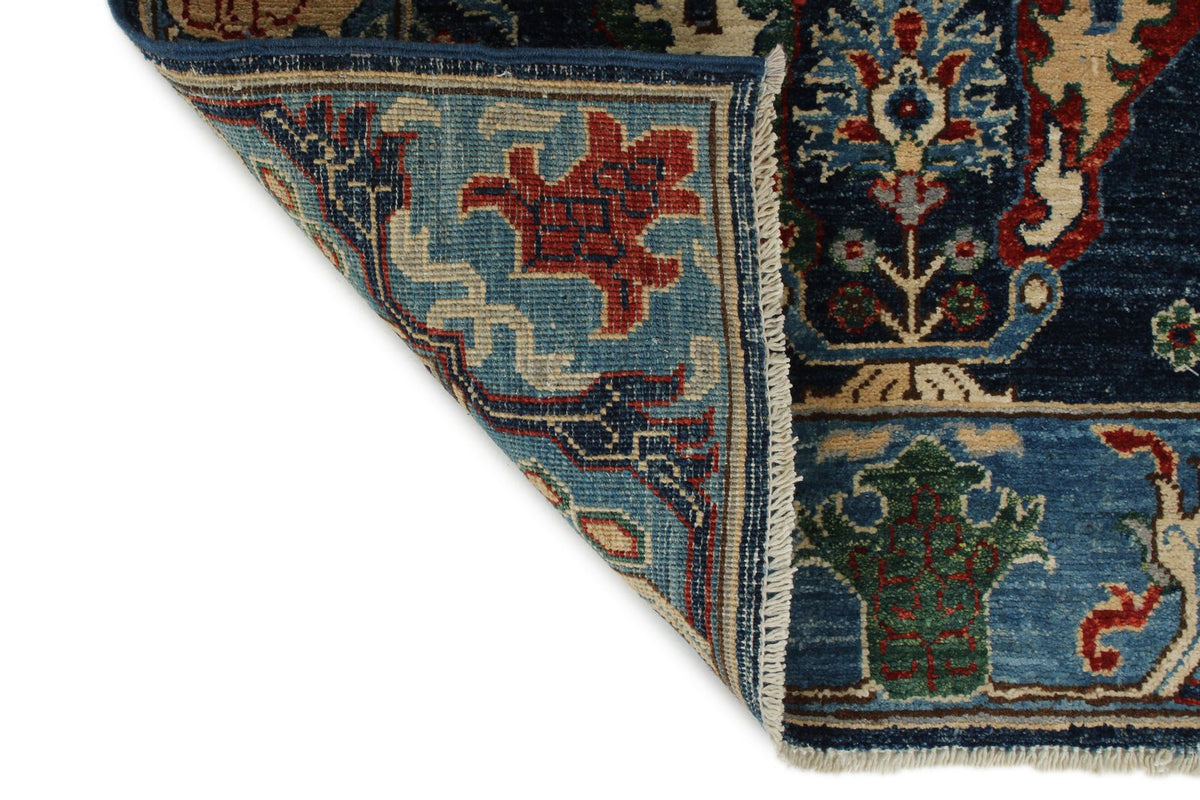 3x8 Navy and Blue Anatolian Traditional Runner