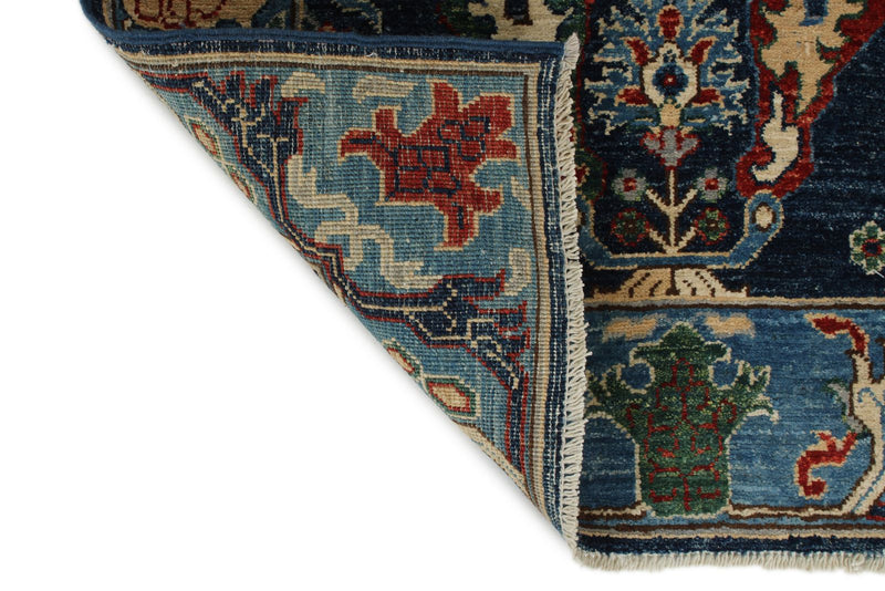 3x8 Navy and Blue Anatolian Traditional Runner