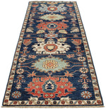 3x8 Navy and Multicolor Anatolian Traditional Runner