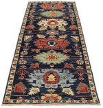 3x8 Navy and Multicolor Anatolian Traditional Runner