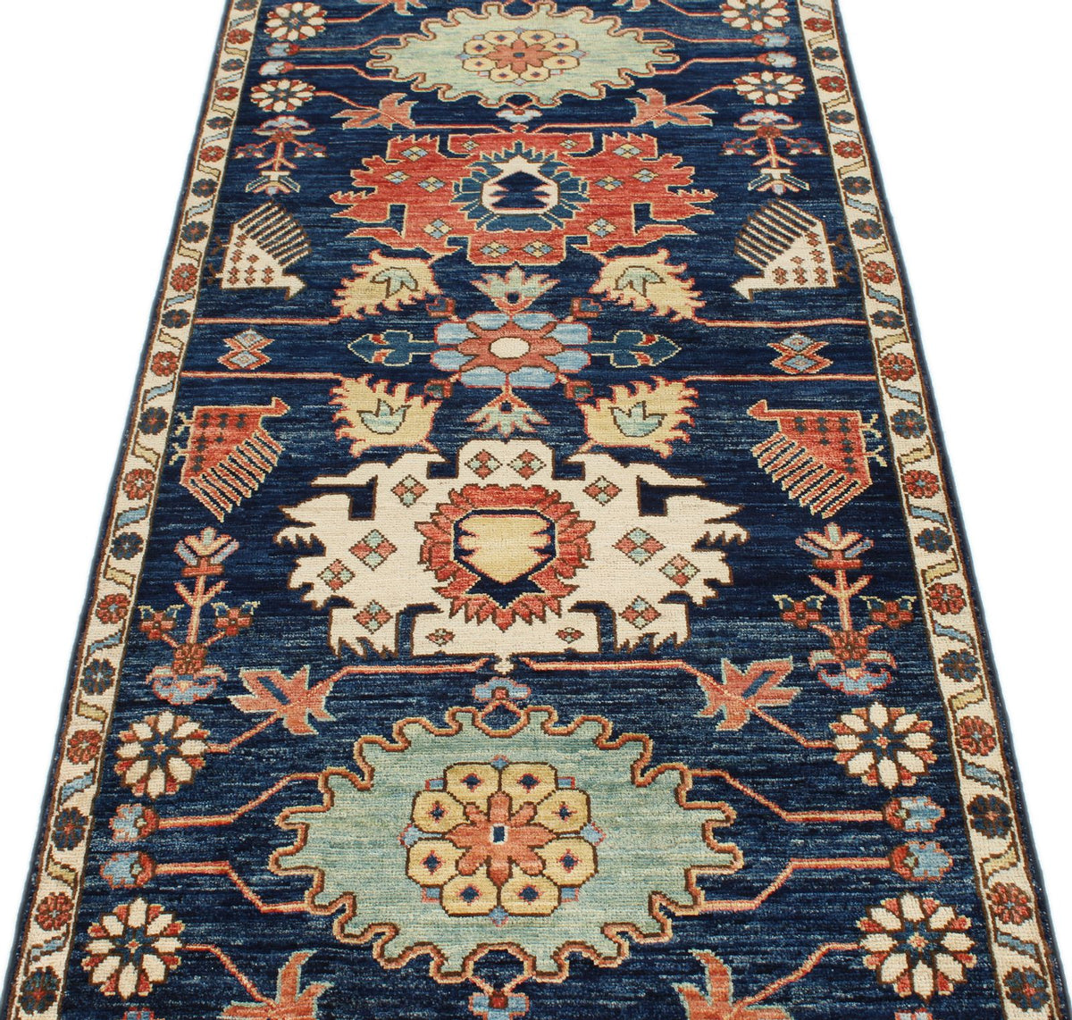 3x8 Navy and Multicolor Anatolian Traditional Runner