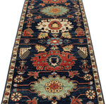 3x8 Navy and Multicolor Anatolian Traditional Runner