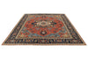 8x10 Red and Navy Anatolian Traditional Rug