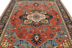 8x10 Red and Navy Anatolian Traditional Rug