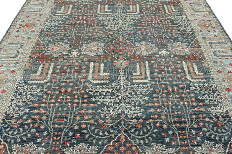 8x10 Gray and Blue Anatolian Traditional Rug
