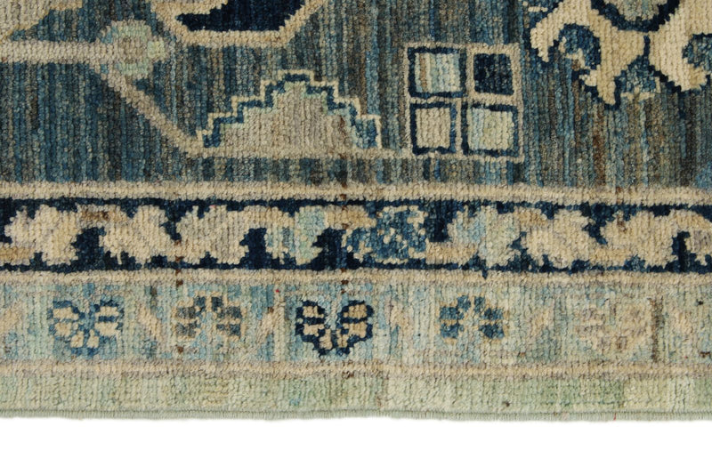10x14 Light Blue and Blue Anatolian Traditional Rug