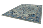 10x14 Light Blue and Blue Anatolian Traditional Rug