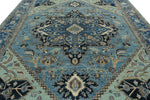 10x14 Light Blue and Blue Anatolian Traditional Rug