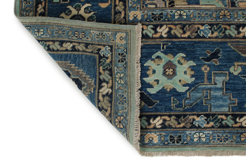 10x14 Light Blue and Blue Anatolian Traditional Rug