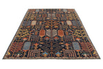 6x9 Navy and Ivory Anatolian Traditional Rug