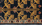 6x9 Navy and Ivory Anatolian Traditional Rug