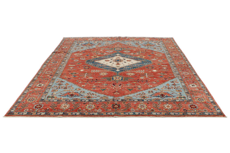 8x10 Rust and Multicolor Anatolian Tribal Rug