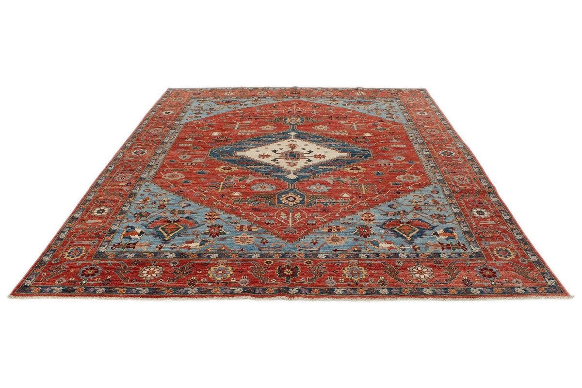 8x10 Rust and Multicolor Anatolian Tribal Rug